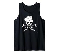 Jackass Sailor Skull & Crossbones Logo Tank Top
