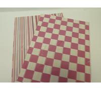 Jackdaw Express 10 x Patterned Vellum Translucent Paper A4 93gsm Choice of 10 Designs Cardmaking (1. Pink Stripe)