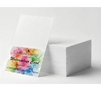 JACKDAW EXPRESS 80 x Watercolour Artist Trading/Business Mini Card Sheets 300gsm 63 x 89mm High White JLH114