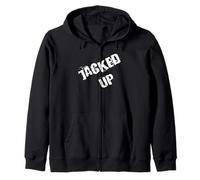 Jacked Up Old School Weight Training Zip Hoodie
