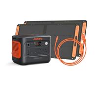Jackery 1000 v2 Power Station with 2×100W Solar Panels & Car Charging Cable | Solar Generator 1500W , 1070Wh LiFePO4 Battery Power Pack, Dual 100W USB-C, Portable for Kitchen, Home Backup, Office Work
