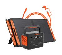 Jackery Explorer 1000V2 Portable Power Station (2024 New) + 2x 100W Solar Panels + 5M Extension Cable, 1070Wh LiFePO4, 1500W AC & 100W USB-C Output, 1-Hour Fast Charge