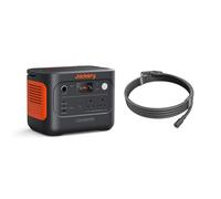 Jackery Explorer 1000v2 Portable Power Station with 5m Extension Cable | 1070Wh LiFePO4 Battery Backup, 1500W AC & 100W USB-C Output, 1-Hour Fast Charge, Compact Generator for Home Office & Outdoors