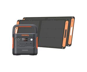 Jackery Explorer 2000v2 Portable Power Station with 2x100W Solar Panels