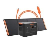Jackery Explorer 3000V2 Solar Generator + 200W Solar Pane + DC8020 Car Charger Cable, 3072Wh LiFePO4, 2990W Output, Portable Power Station for Home Use, RVs, Camping & Emergency Backup