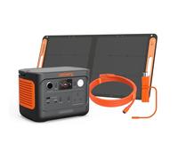 Jackery Solar Generator 240 v2, 256Wh Power Station with 100W Solar Panel | 300W AC & 100W USB-C LiFePO4 Portable Power with 5M Extension Cable & DC8020 to USB-C Adapter for Off-Grid Use