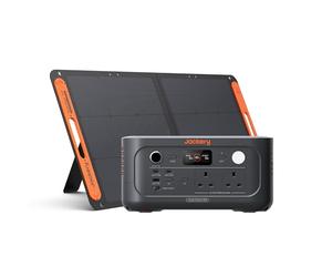 Jackery Solar Generator 500 v2 with 100W Solar Panel, 230V/500W Pure Sine Wave Portable Power Station, 1000W AC Output, 512Wh LiFePO4 Lithium Camping Battery Backup for Outdoors, Picnics, Fishing