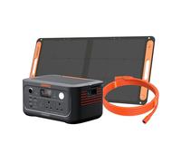 Jackery Solar Generator 500 v2 with 100W Solar Panel+ 5M Extension Cable, 230V/500W Pure Sine Wave Portable Power Station, 1000W AC Output, 512Wh LiFePO4 Lithium Camping Battery Backup for Outdoors