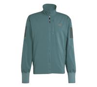adidas Own The Run Winterized Mens Running Jacket Green Reflective 3 Stripes