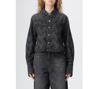 BOSS Cropped regular-fit blouse in crystal-embellished denim - Style C_SHIRT LS 1.0, 50548445 Black S