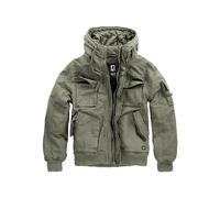 BRANDIT MENS BRONX FIELD JACKET WARM QUILTED COAT VINTAGE HOODED PARKA OLIVE
