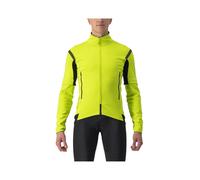 Castelli Perfetto RoS 2 Rosso Corsa GORE-TEX INFINIUM™ Jacket with Removable Sleeves Lime Green Grey - S