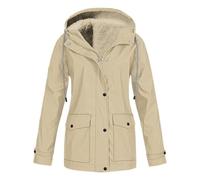 Jacket Coats for Women Solid Rain Jacket Outdoor Jackets Waterproof Hooded Raincoat Windproof Overcoats Cardigans Fall Clothes Outfits Lightweight Loose Coat Fashion Parka Outerwear UK Plus Size 8-18