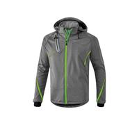 Erima Men's Outdoor Basics Softshell Jacket Function, Grey Marl/Green Gecko, Small