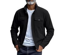Jacket Jackets for Men Thermal Full Zip Waterproof Running Smart Casual Mens Varsity Fleece Tops Regular Fit Multi Pockets Coat Denim Water Proof Men's