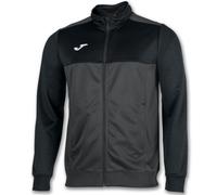 Joma Men's/Boys' Training Sweatshirt, 6XS - 3XL, Zip-Up and Fleece Lining - WINNER ANTHRACITE BLACK