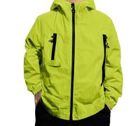 Jacket Mens Waterproof Lightweight Jacket Hoody Quick Dry Full Zip Hooded Baggy Windbreaker Outdoor Casual Hiking Unisex Packable Windproof Raincoats Safety Comfortable Warm Hiking Sweatwear Green