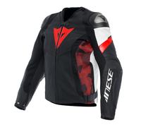 Jacket Pelle Man Dainese AVRO 5 Black/Red-Lava/White