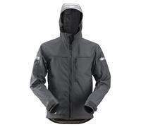 Snickers 1229 AllroundWork, Softshell Jacket with Hood Steel Grey M Co M