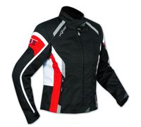 Jacket Textile Ladies Racing Motorcycle Motorbike CE Armored White Red