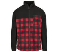 Urban Classics Patterned Polar Fleece Track Jacket Black M Men