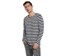 Urban Classics Men's Regular Stripe Ls T Shirt, White Black, M UK