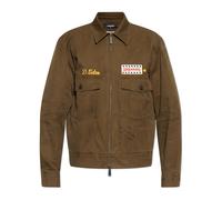 Jacket with logo - male - Dsquared2 - Light Jackets - Green - XL - Jackets XL