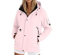Jacket Women, Waterproof Jacket, Rain Jacket Lightweight Softshell Jacket Breathable Outdoor Jacket Windbreaker Transition Cycling Jacket Raincoat Functional Jacket With Hood For Travel Hikin