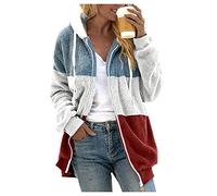 Jacket Women's Full Zipper Hoodie Coats Winter Warm Soft Hooded Jacket Overcoat Cardigan with Pockets (Wine, M)