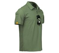 JACKETOWN Mens Polo Shirt Short Sleeve Breathable Tennis Shirt Summer Polo Shirts for Men Button Front T-Shirts Casual Sport Shirt Basic Regular-Fit Shirt, 012-green, XL