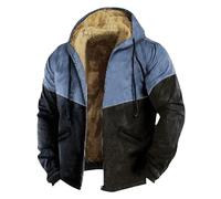 Jackets for Men Flannel Jacket for Men Men Winter Coat Sueteres para Hombre para El Frio Sherpa Jacket Men Winter Coats for Men Mens Flannel Mens Coats Winter Men's Western Jackets（2-Blue,5X-Large）
