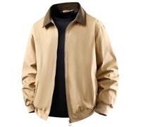 Jackets For Men UK, Summer Jacket Men, Men's Casual Jacket Lightweight Workwear Loose Fit Unisex Spring Autumn Fashion Outerwear With Lapel Comfortable Daily Wear