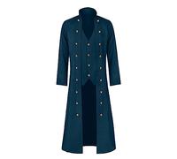 Jackets Short Men's Steampunk Coat Red, Medieval Palace Clothing Renaissance Uniform Victorian Coat Halloween Cosplay Coats Double Breasted Vintage Frock Coat Halloween Suit Carnival Party