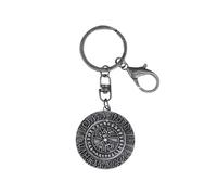 jackeywu Vintage Compass Keychain Pendant, Retro Zinc Alloy Travel Directional Design, 28 Constellations Feng Shui Symbol, Creative Cultural Gift