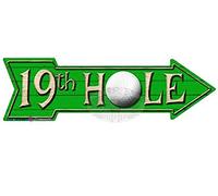 Jackgold Honey Novelty Metal Arrow Sign Vintage 19th Hole Sign Left Arrow Lookin for Wall Decoration Retro Arrow Plaque Aluminum Metal tin Sign 5x17 INCH