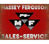 Jackgold Honey Vintage Metal tin Sign Massey Ferguson Sales Service Sign Exterior Home Cave Garage bar Country Wall Decoration Retro Aluminum Sign 8"x12" Inch