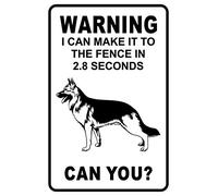 Jackgold Honey Wall Decor New Metal Sign Aluminum Sign Warning I Can Make It To The Fence In German Shepherd Warning Sign For Outdoor & Indoor 12x8 Plate