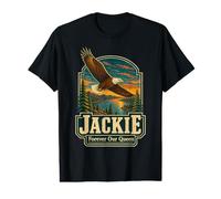 Jackie and Shadow Eagle Forever Our Queen Bird Lover Tribute Value Graphic T-Shirt