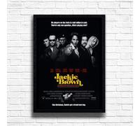 Jackie Brown 1997, Quentin Tarantino Movie Print Vintage Cult Cinema Film Poster, A4 and A3 Size Frame Options Available, Home, Pub, Café, Bar Decoration Wall Art Print (A3 Framed (Black))