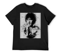Jackie chan Vintage Inspired Men's Cotton Tee Retro Washed Short Sleeve Shirt with Comfortable Fit for Music Fans and Trendy Outfits Black