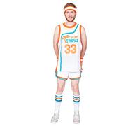 Jackie Moon Basketball Player Flint Tropics #33 Jersey and Shorts Halloween Costume Cosplay