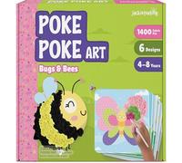 jackinthebox Poke Poke Art - Bugs Like Snail, Bee, Ladybug, Dragonfly, Butterfly, Catterpillar, Mess-Free Sewing Art for Kids, Girls and Boys, Easter Gifts for Kids Ages 4 5 6 7 8