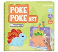jackinthebox Poke Poke Art for Kids, Mess-Free Sewing Art for Kids, Gift for Girls and Boys Ages 4 5 6 7 8 (Dino)