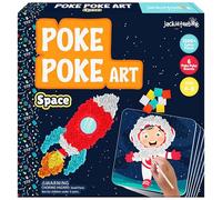 jackinthebox Poke Poke Art for Kids - Space Theme Dress Decorations Like Star, Sun, Rocket, Astronaut, Alien, Mess-Free Sewing Art for Kids, Gift for Girls and Boys Ages 4 5 6 7 8