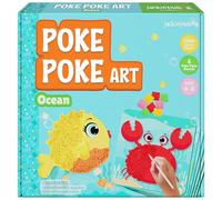 jackinthebox Poke Poke Art - Ocean Animals Like Crab, Turtle, Clownfish, Sea Horse, Jellyfish, Pufferfish, Mess-Free Sewing Art for Kids, Great Gift for Girls and Boys Ages 4 5 6 7 8