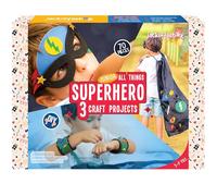 jackinthebox Superhero DIY Dress up Art and Craft Kit | Make a Cape, Mask and Cuffs | Best Gift for Boys Ages 5 6 7 8 Years | 3 Craft Projects in 1 Box