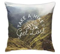 Jacklee Cotton Throw Pillow Case Cushion Covers Take a Hike And Get Lost 18 x 18 inches