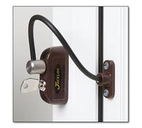 JACKLOC Pro-5 Lockable Cable Window Lock - Brown
