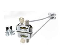 JACKLOC Pro-5 Lockable Cable Window Lock - Chrome (clear sleeve)