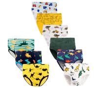 JackLoveBriefs Boys' Briefs Dinosaur Truck toddler underwear boys(Pack of 9,9-10 years, MULTICOLOR,Size:150)